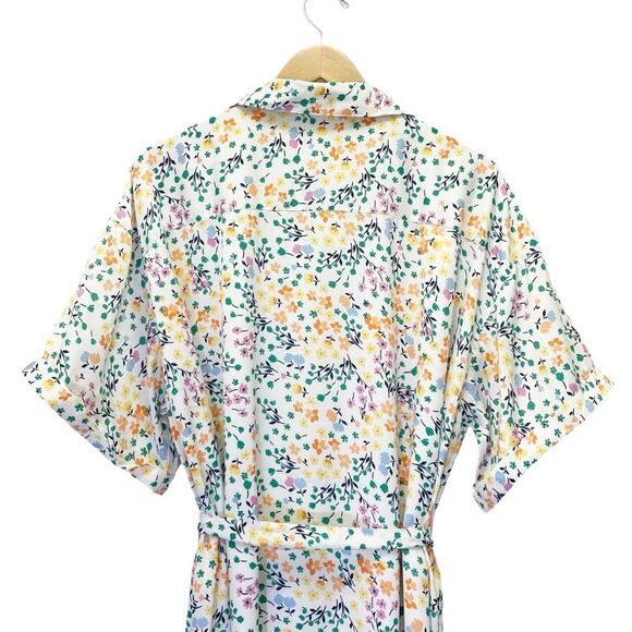 Summersalt The Do It All Belted Shirtdress in Wildflower Fields Print Size XL - Picture 7 of 13